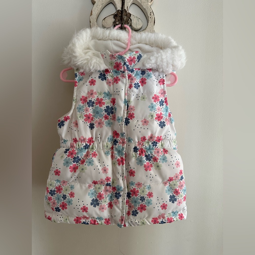 Gymboree Fairy Wishes hooded puffer vest sz XS 3/4